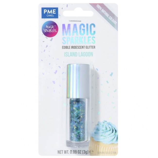 Magic Sparkles, glitter iridescente commestibile –  Island Lagoon ( (3 g)