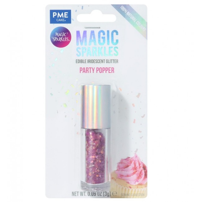 Magic Sparkles, glitter iridescente commestibile –  Coriandoli per feste (3 g)