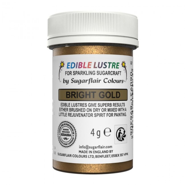 Colore Sugarflair Edible Lustre Bright Gold