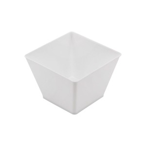 Coppa Quadrata in plastica da 200 cc bianco e nero confezione da 12 pz.