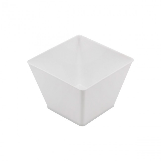 Coppa Quadrata in plastica da 200 cc bianco e nero confezione da 12 pz. Coppa Quadrata in plastica da 200 cc bianco e nero confezione da 12 pz.