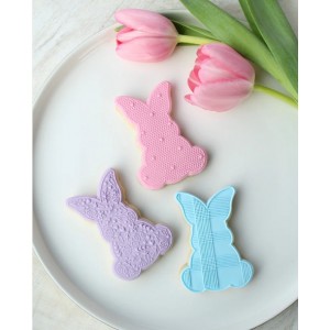 Stampo  + tagliabiscotti Coniglietto trio con modelli