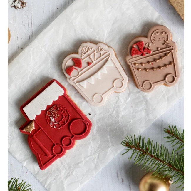 Stampo + tagliabiscotti Trio trenino Stampo + tagliabiscotti Trio trenino