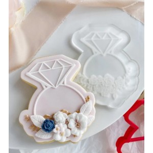 Stampo per biscotto Anello a fiore + tagliabiscotti Stampo per biscotto Anello a fiore + tagliabiscotti