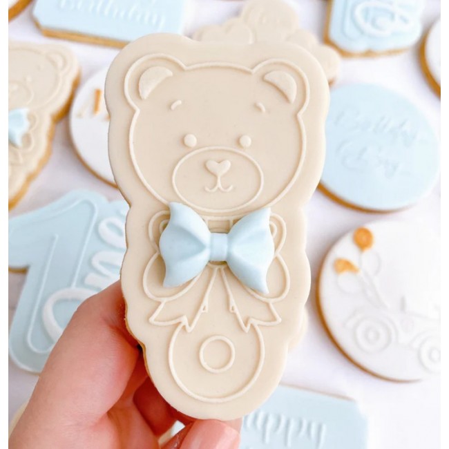 Taglia biscotto e timbro Orsetto con sonaglio