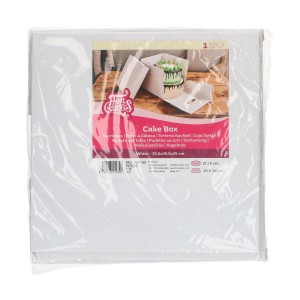FunCakes Scatola per Torta Bianca 25,5x25,5x25 cm conf/1