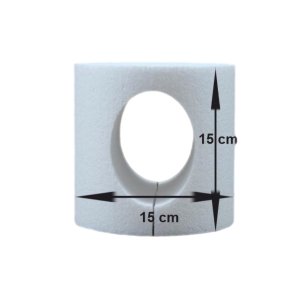 Polistirolo per torta tondo con ritaglio Ovale 15