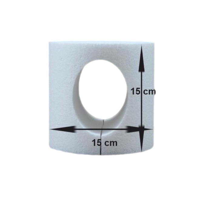 Polistirolo per torta tondo con ritaglio Ovale 15