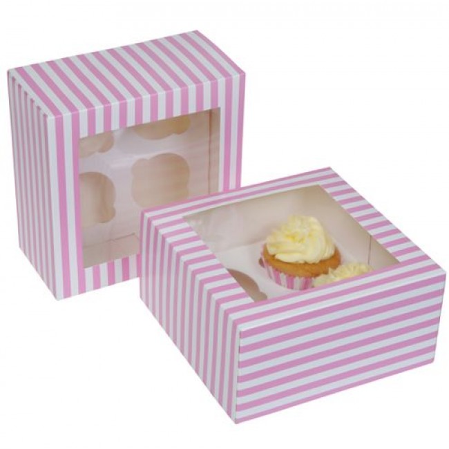 Scatola per cupcake FunCakes Box 4 House of Marie Cupcake - Circus Pink