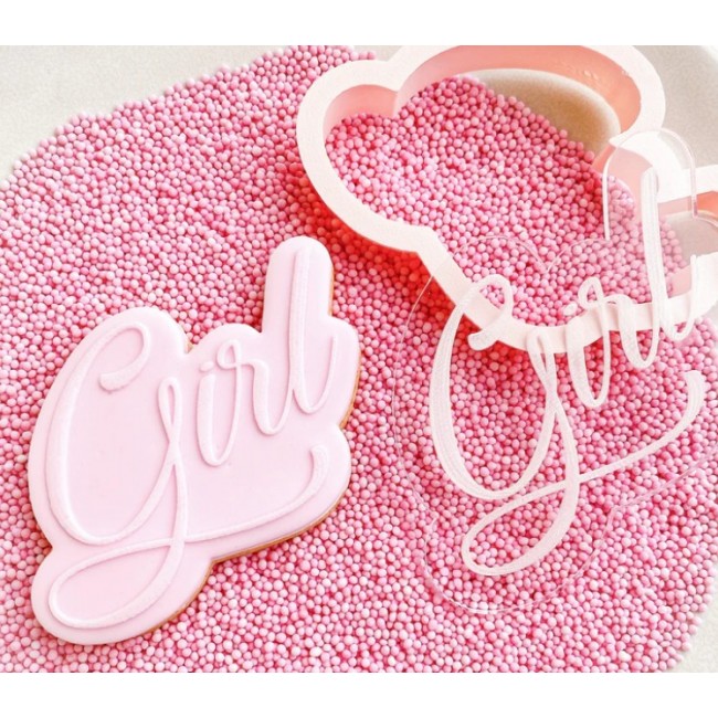 Taglia biscotto + timbro Girl