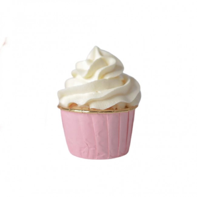 Pirottino per cupcake e muffin Rosa con finiture Oro 24 pezzi Pirottino per cupcake e muffin Rosa con finiture Oro 24 pezzi