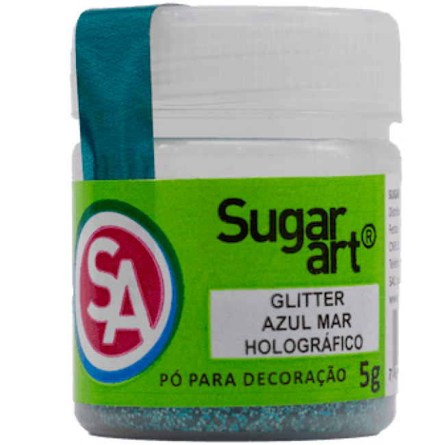 Glitter Decoracao 3D Azul Mar 5 gr