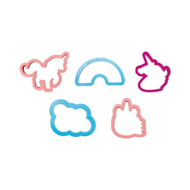 Tagliapasta in plastica unicorno 5 sagome