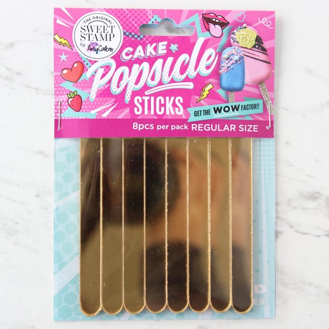 SWEET STAMP 8 BASTONCINI PER GHIACCIOLI SWEETSTAMP - SPECCHIO DORATO