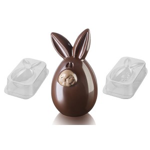 Stampo uovo per cioccolato simpatico Lucky Bunny ( coniglio) 285X150 H58 MM Stampo uovo per cioccolato simpatico Lucky Bunny ( coniglio) 285X150 H58 MM