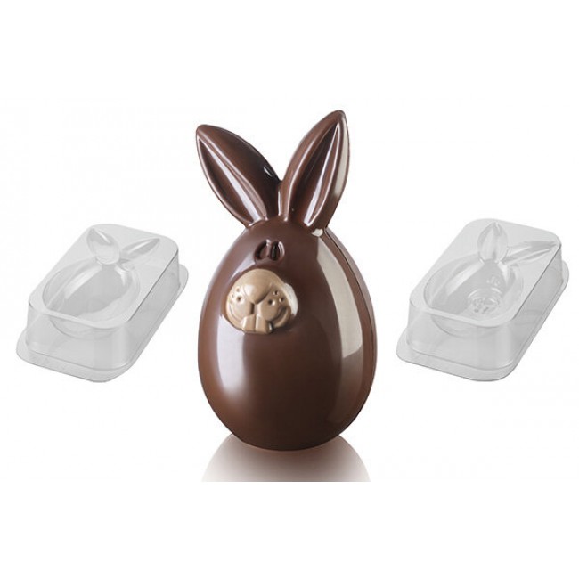 Stampo uovo per cioccolato simpatico Lucky Bunny ( coniglio) 285X150 H58 MM
