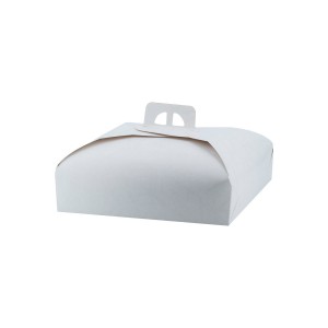 Scatola torta bianca cm 27x27 con manico 