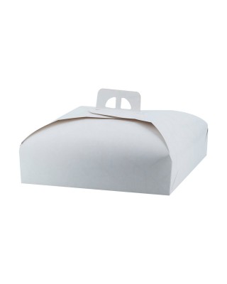 Scatola torta bianca cm 18X34 con manico 