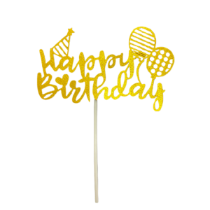 Stencil Happy Birthday Oro da 2 pezzi