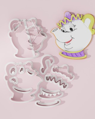 Beauty and the Beast Inspired Cookie Cutter – Mrs. Potts