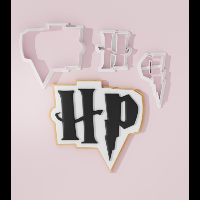 Taglia biscotto Timbro Harry Potter Inspired Logo Taglia biscotto Timbro Harry Potter Inspired Logo
