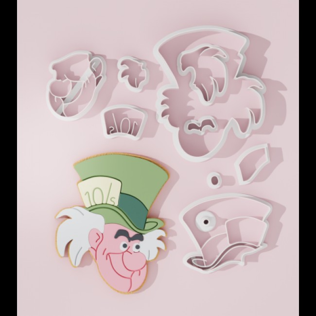 Tagliabiscotti Alice nel Paese delle Meraviglie Mad Hatter Cookie Cutter Tagliabiscotti Alice nel Paese delle Meraviglie Mad Hatter Cookie Cutter