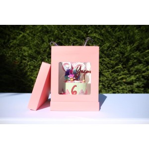 Scatola torta monumentale Baby Pink 26x26cm  H 36 