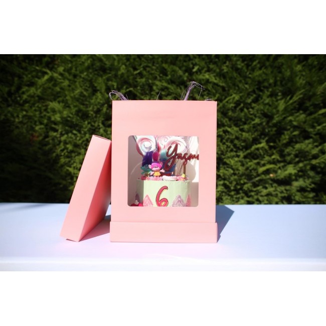 Scatola torta monumentale Baby Pink 31x31cm  H 36
