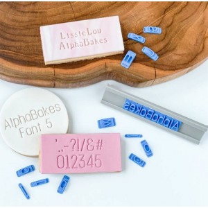 Timbri Alfabeto Alphabakes Font 5 Stamp Numeri e Simboli (barra non inclusa)
