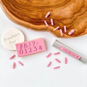 Timbri Alfabeto Font 1 Stamp Numeri e Simboli (barra non inclusa)