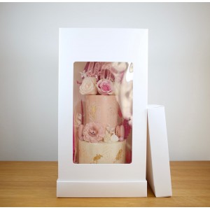 Scatola Super per torta monumentale Bianca  26x26cm  H 51