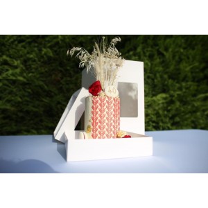 Scatola torta monumentale Bianca 21x21cm  H 36 