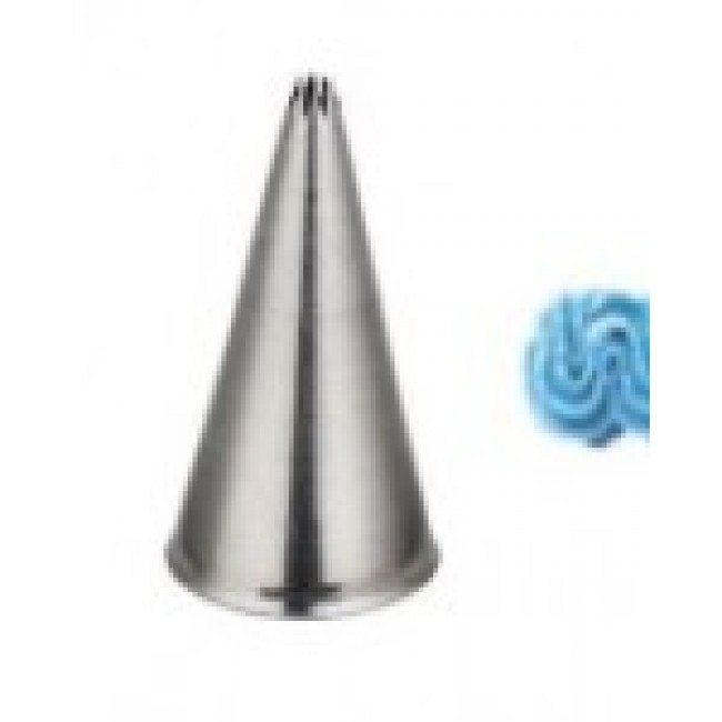 Beccuccio  BOCCHETTA ACC. INOX FORO A STELLA CHIUSA MM. 8 SENZA BORDO