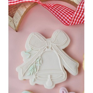 Taglia biscotti + timbro Campana di Pasqua e Fogliame + Tagliabiscotti