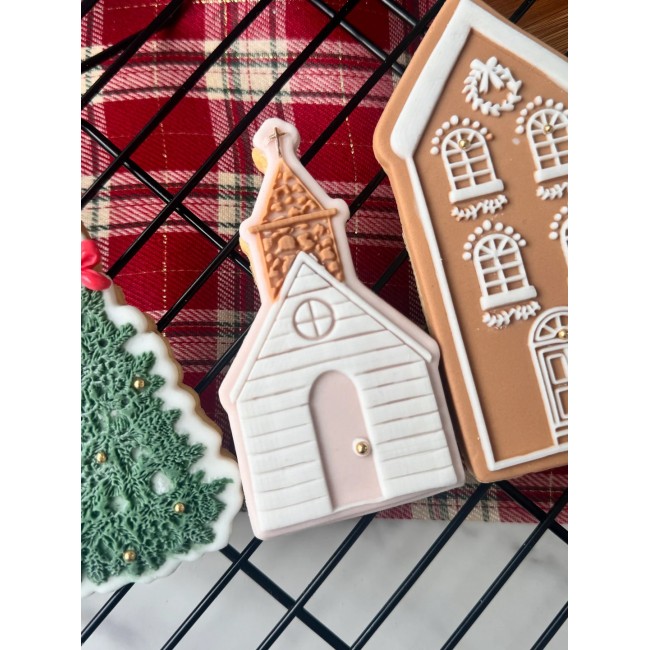 Taglia biscotto + timbro Casa  village de Noël + taglia biscotto