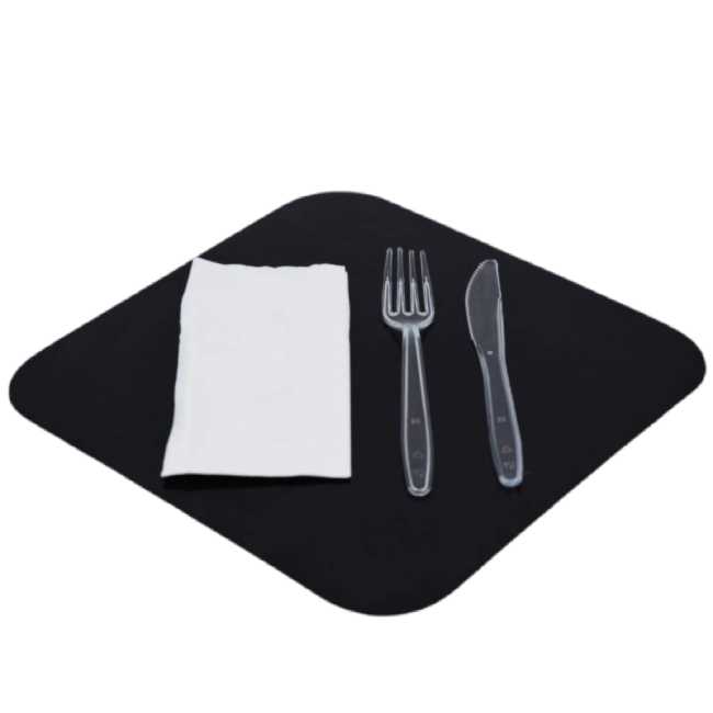 Set bis posate più tovagliolo da 500 pezzi