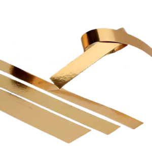 Strisce oro di carta alta 7 cm lunghezza 1 metro da 5 pezzi