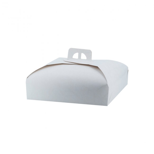 Scatola torta bianca cm 31x31 con manico
