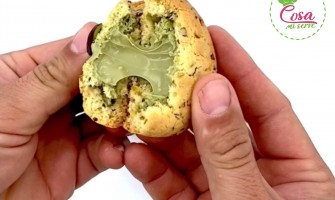 Biscotti di pastafrolla senza glutine ripieni con crema di Pistacchio