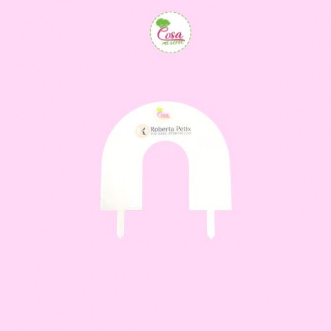 Guida al cake topper Arcobaleno 14x12cm spes.4.5cm