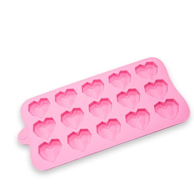 Stampo in Silicone Happy Sprinkle Diamond Hearts