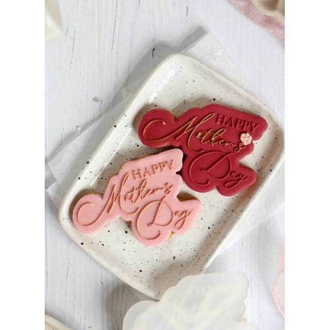 Stampo Timbro Buona Festa della Mamma + tagliabiscotti