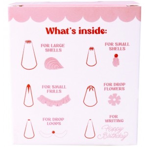 Set 6 beccucci per decorazioni torte Vintage