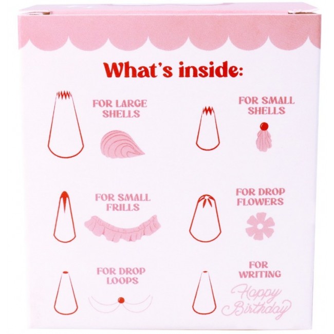 Set 6 beccucci per decorazioni torte Vintage