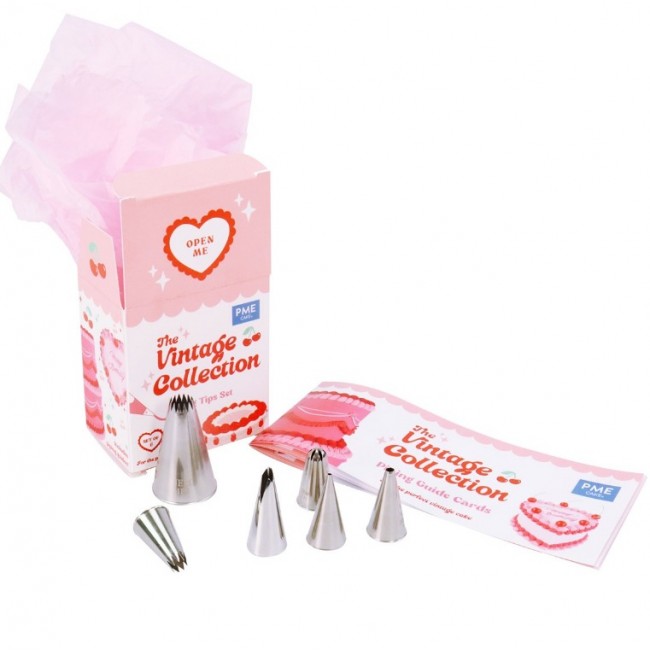 Set 6 beccucci per decorazioni torte Vintage