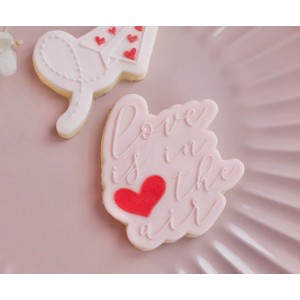 Taglia biscotto + timbro L'amore è nell'aria