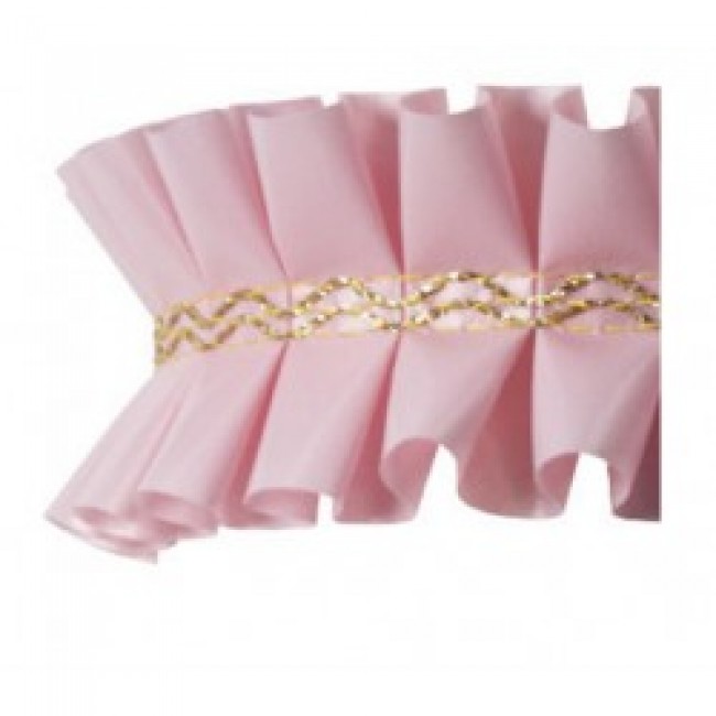 Nastro giro torta in plastica per torte rosa e azzurro cm 5 x 15 metri