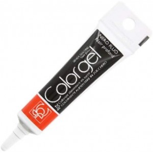Colorante alimentare gel Nero fluo da gr.20 senza glutine