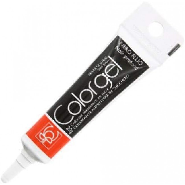 Colorante alimentare gel Nero fluo da gr.20 senza glutine Colorante alimentare gel Nero fluo da gr.20 senza glutine