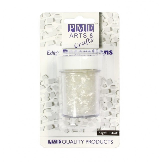 Fiocchi Glitter Edibile - White 7g senza E171 Fiocchi Glitter Edibile - White 7g senza E171